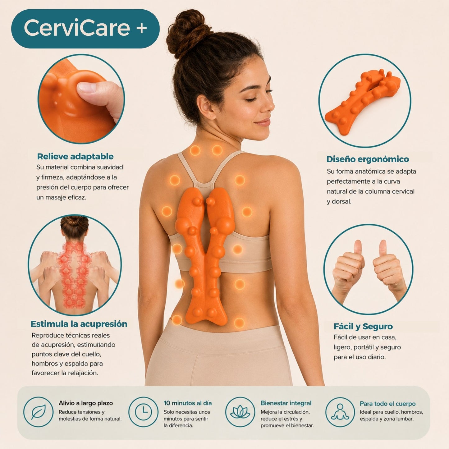 Masajeador Cervical Ergonómico | CerviCare+
