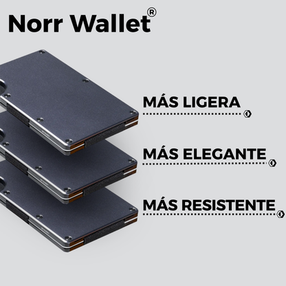 Norr Wallet®- Cartera Aluminio Negro Mate