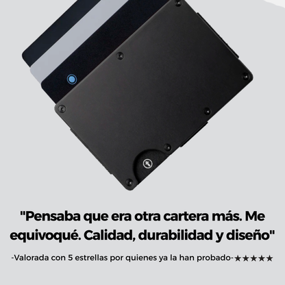 Norr Wallet®- Cartera Aluminio Negro Mate